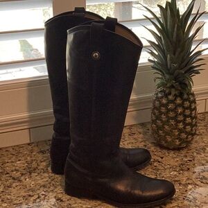 Women’s black Frye Melissa knee high boots size 7 1/2 Medium in excellent used